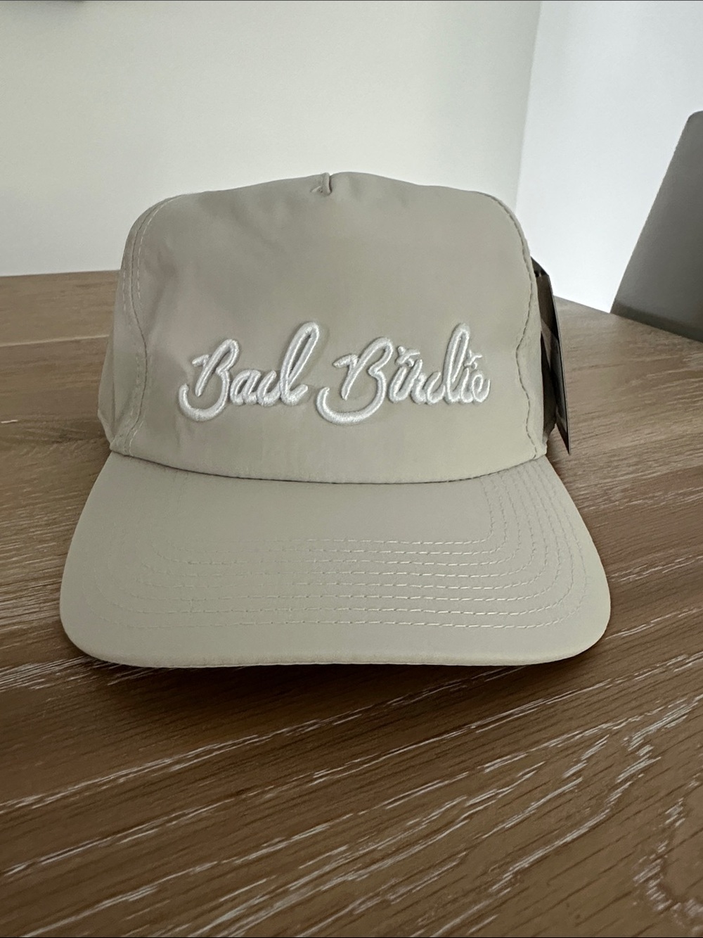 Bad Birdie Script Logo Golf Cap - Beige